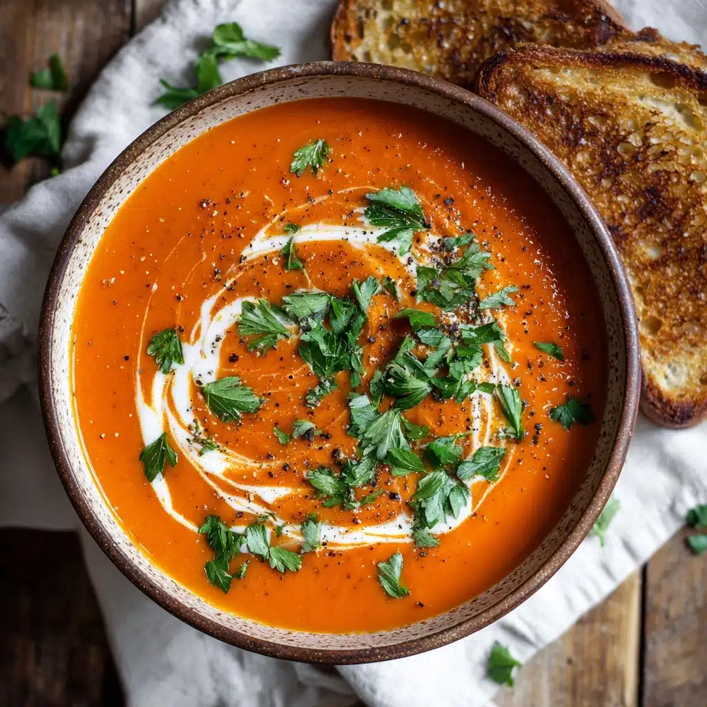 Creamy Tomato Soup with Grilled Cheese Sandwich Recipe