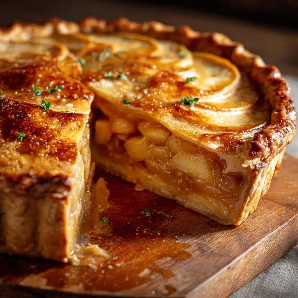 Dutch Pear Pie with Spiced Caramel Sauce Recipe