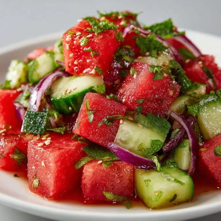 Watermelon Cucumber Salad Recipe
