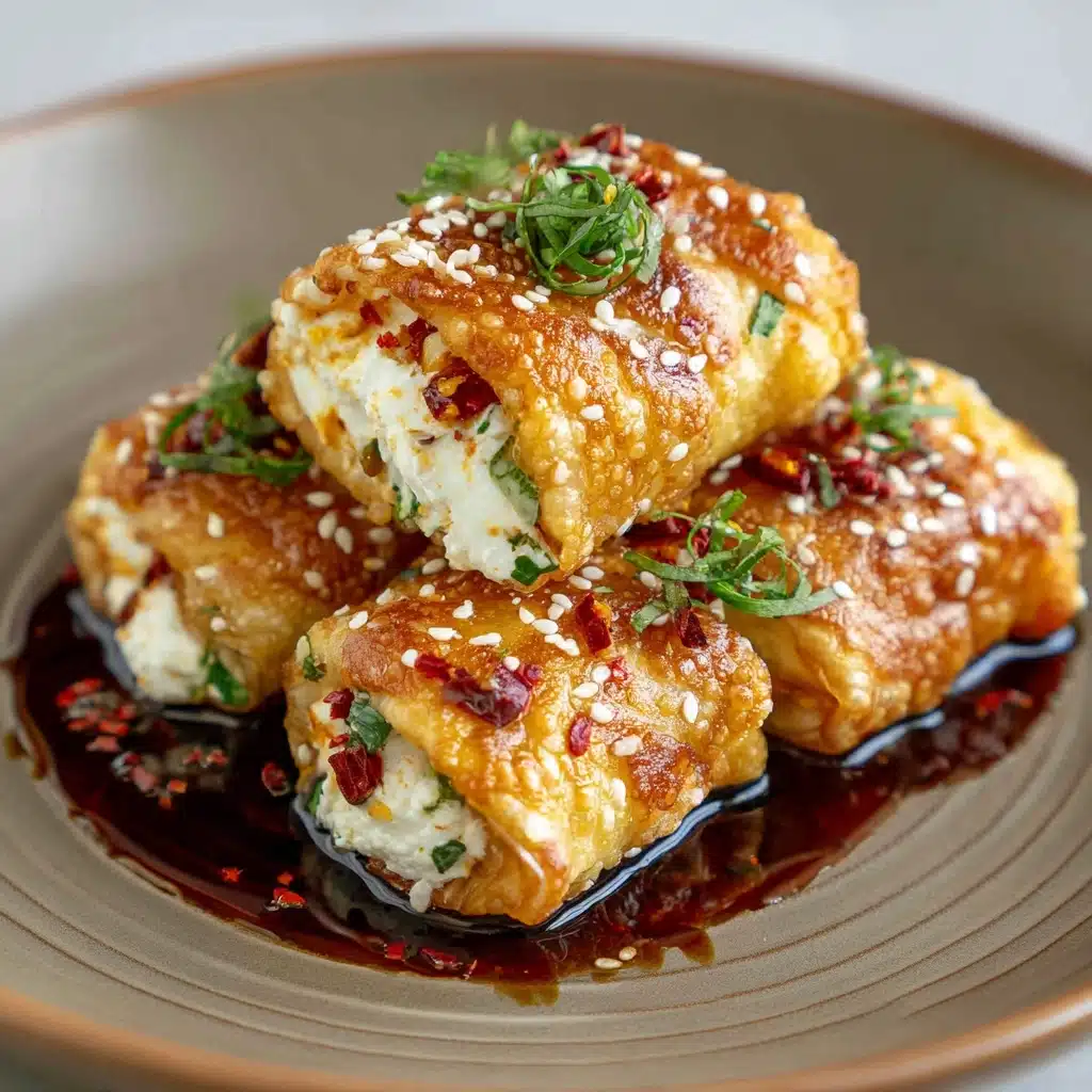 Crispy Oven Fried Feta Rolls with Chili Honey Recipe - Recipe Image