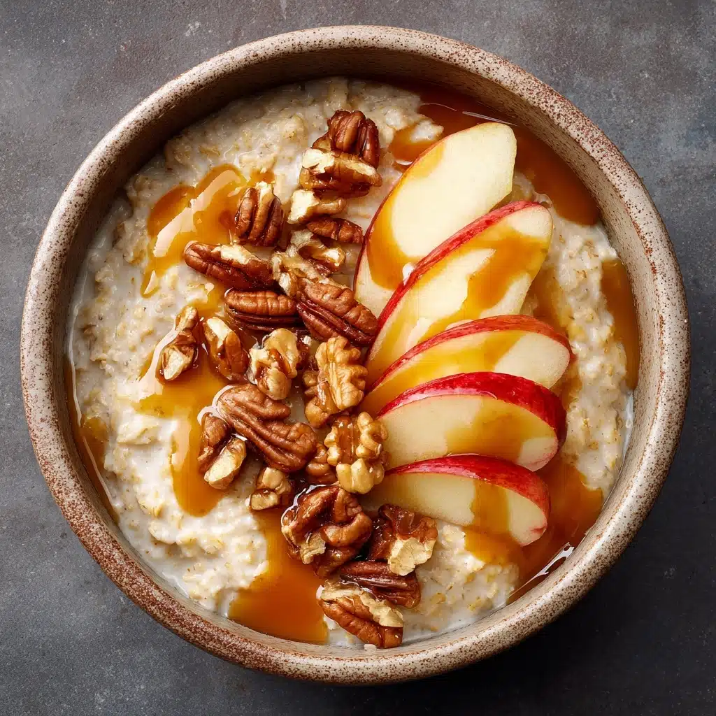 Cinnamon Apple Oatmeal with Caramelized Apples and Walnuts Recipe - Recipe Image