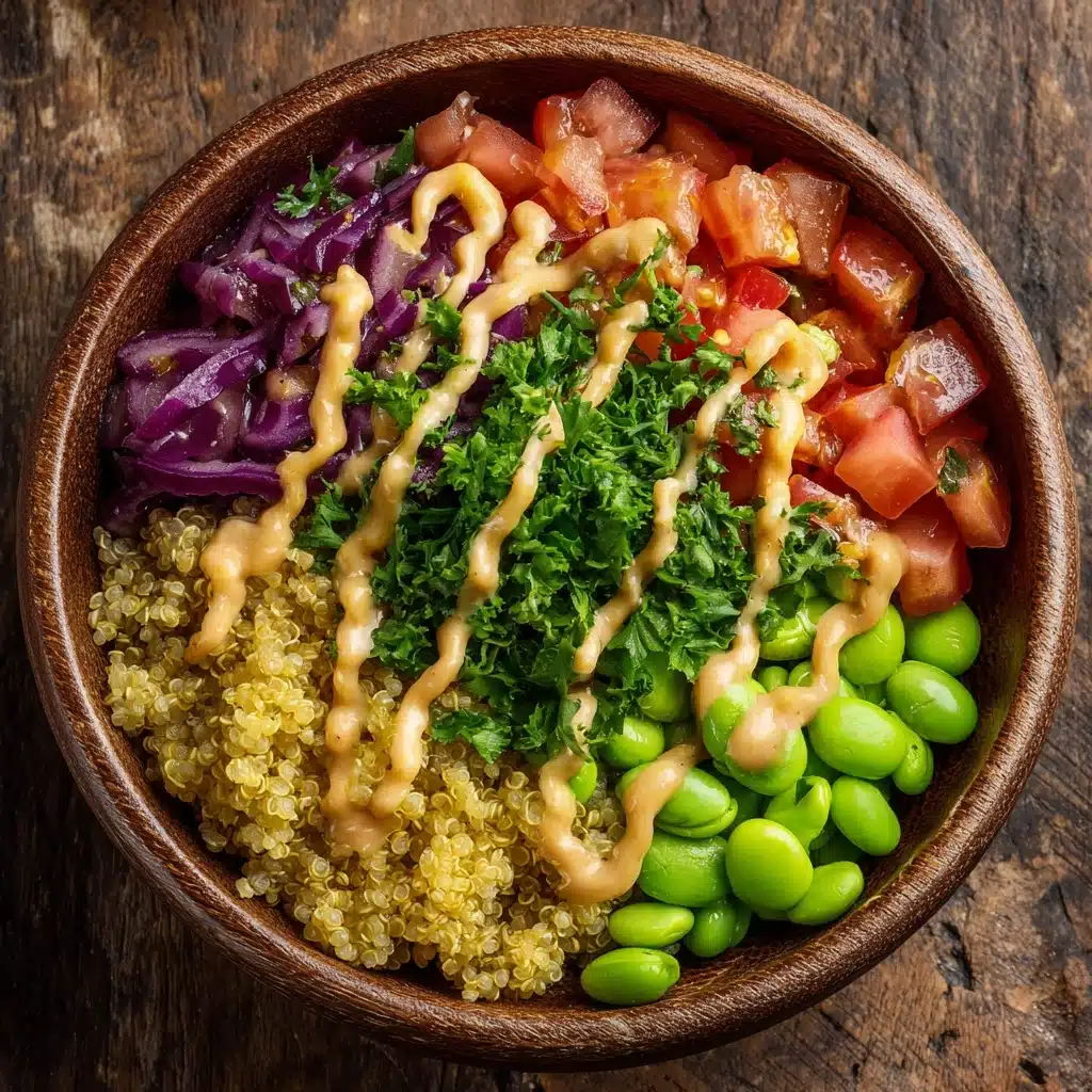 Quinoa Edamame Salad With Creamy Peanut Dressing Recipe