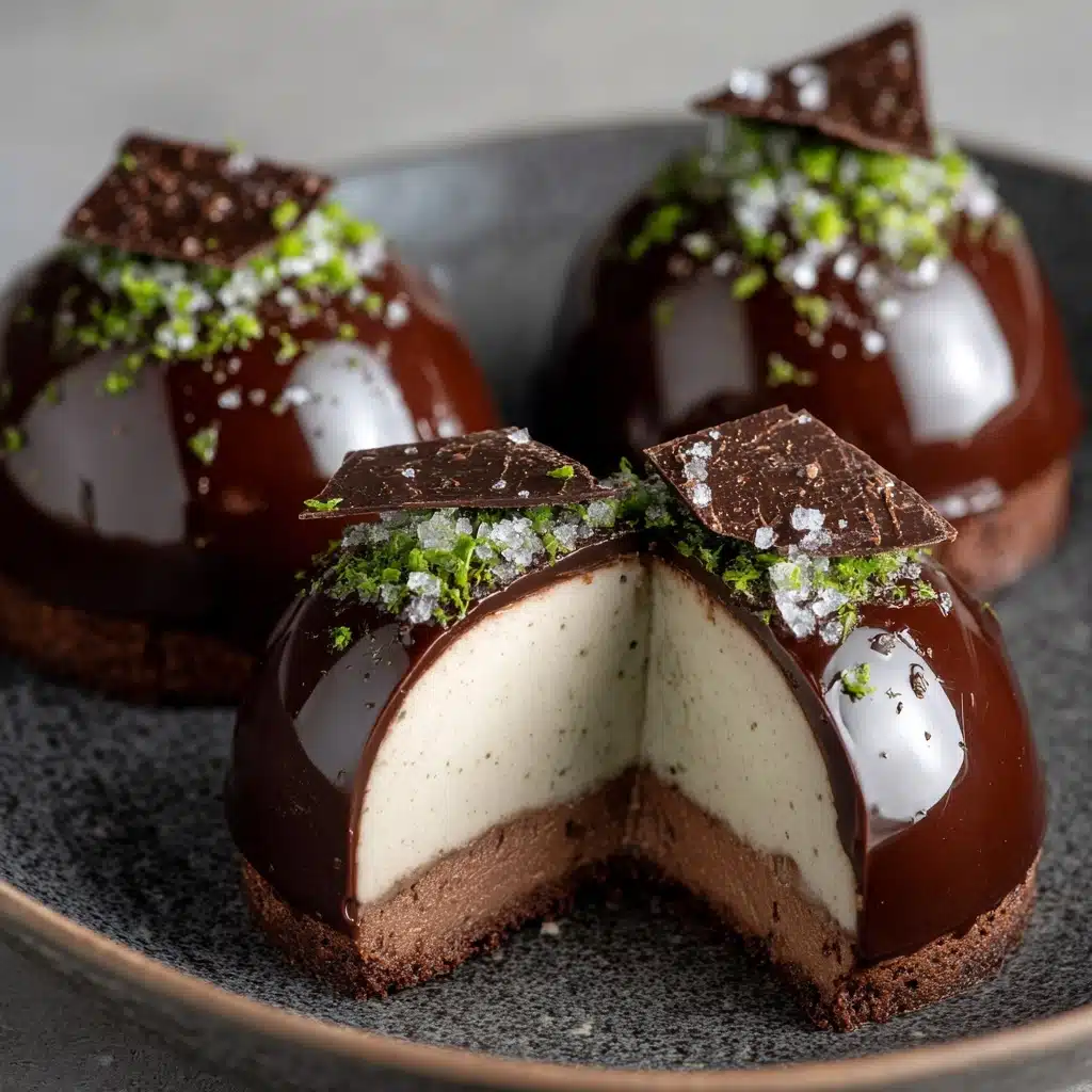 Salted Caramel Chocolate Mousse Domes Recipe - Recipe Image