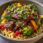 Sticky Beef Noodles Recipe
