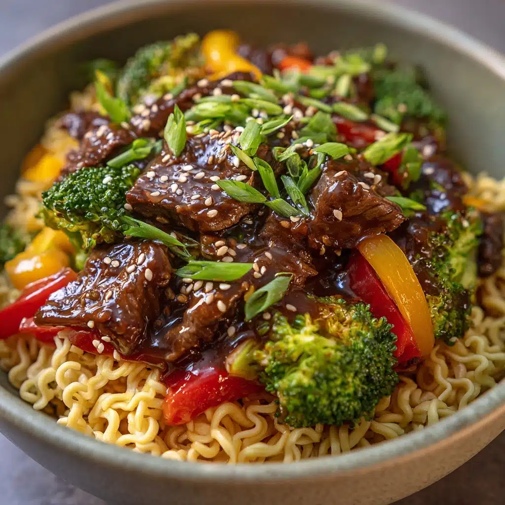 Sticky Beef Noodles Recipe