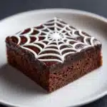 White Chocolate Spiderweb Brownies Recipe