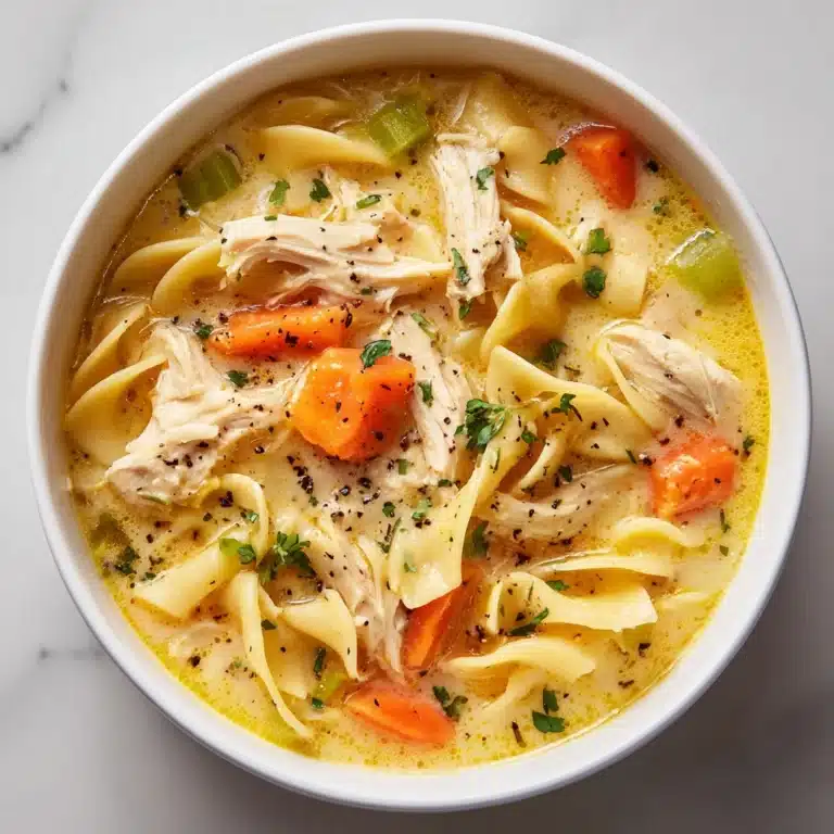 Creamy Lemon Chicken Noodle Soup Recipe
