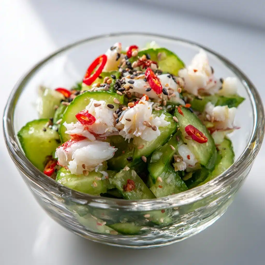 Easy California Roll Cucumber Salad Recipe - Recipe Image