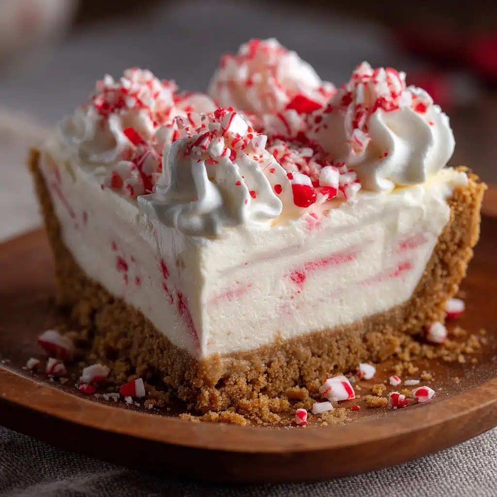No-Bake Candy Cane Pie Recipe - Recipe Image
