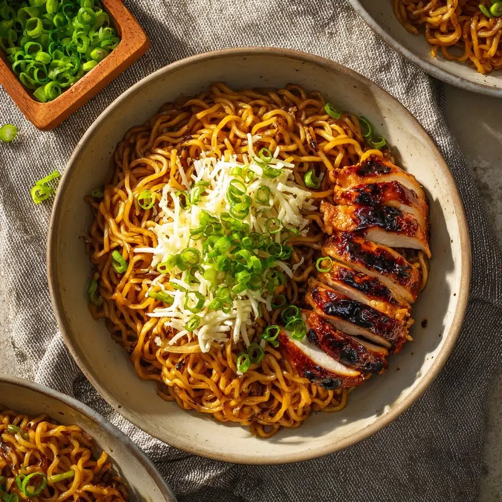 Garlic Noodles with Teriyaki Chicken Recipe - Recipe Image