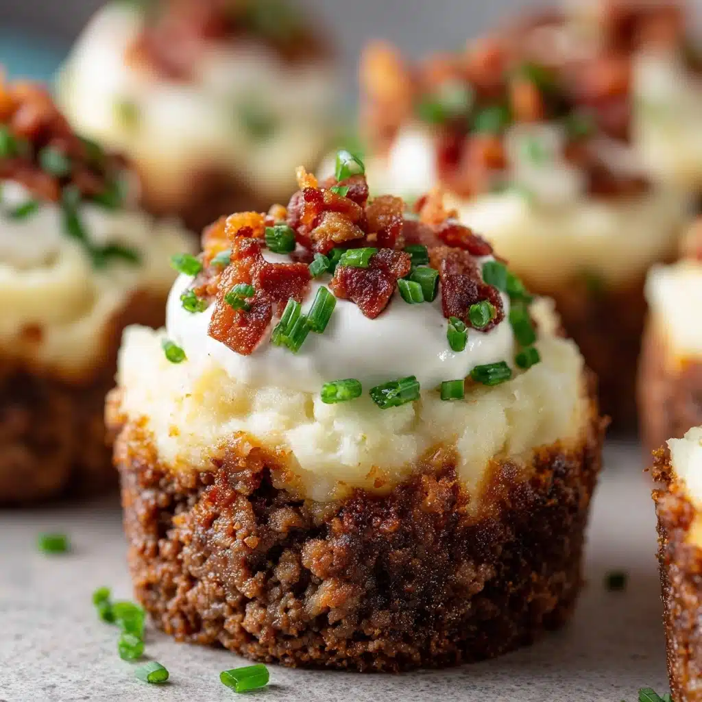 Mini Meatloaf Muffins with Mashed Potato Frosting Recipe