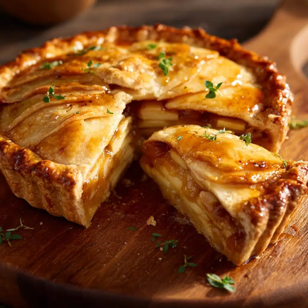 Dutch Pear Pie with Spiced Caramel Sauce Recipe - Recipe Image