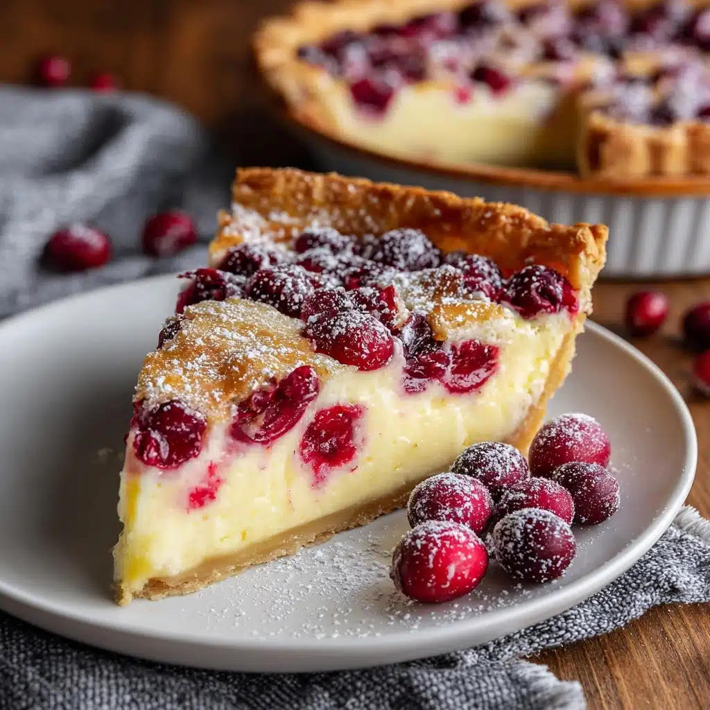 Cranberry Custard Pie Recipe - Recipe Image