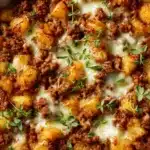 One-Pan Cheesy Meat & Potato Skillet Recipe
