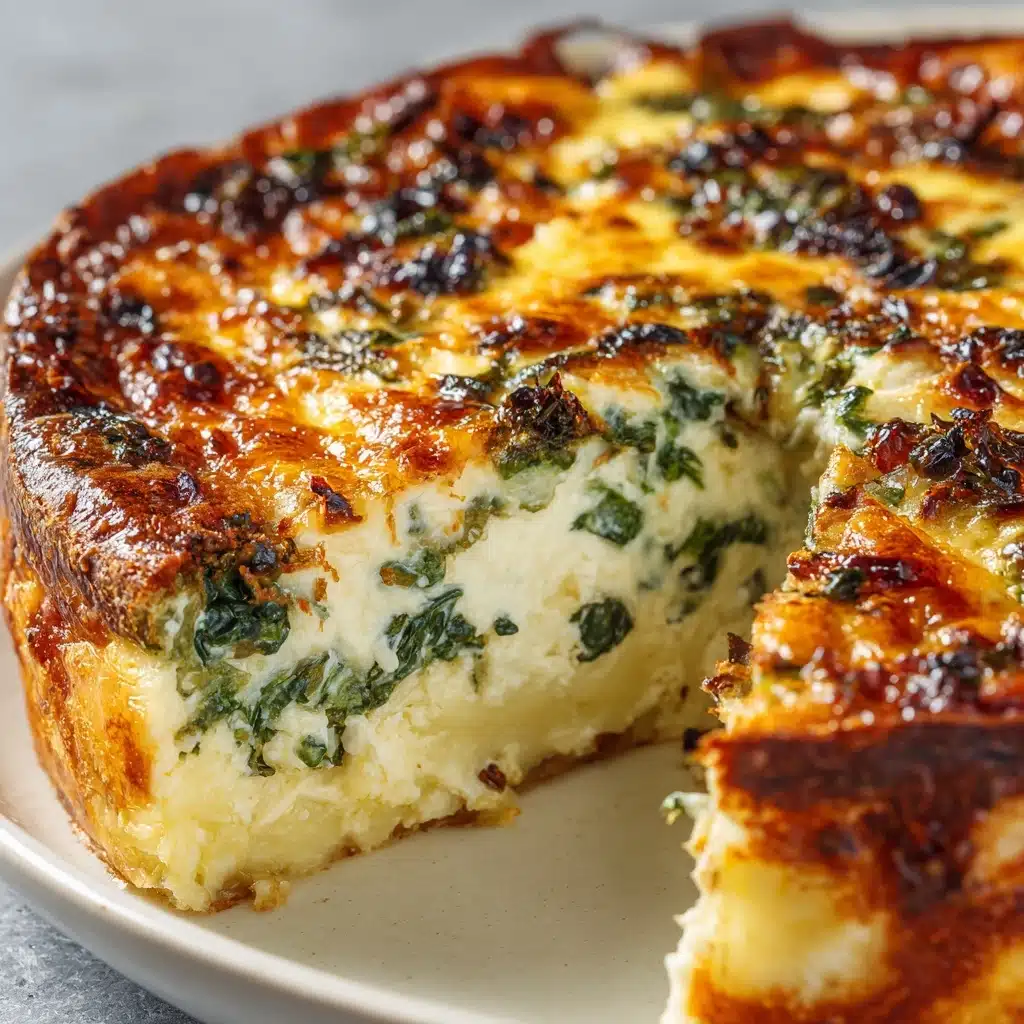Spinach Egg Cheese Pie Recipe