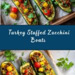Turkey and Veggie Stuffed Zucchini Boats Recipe