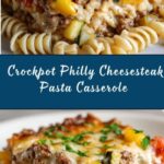 Crockpot Philly Cheesesteak Pasta Casserole Recipe