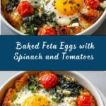 Baked Feta Eggs with Spinach and Tomatoes Recipe