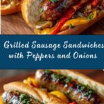 Grilled Sausage Sandwiches with Sautéed Peppers and Onions Recipe