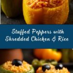 Halloween Shredded Chicken & Rice Stuffed Peppers Recipe
