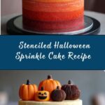 Stenciled Halloween Sprinkle Cake Recipe