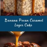 Banana Pecan Caramel Layer Cake Recipe