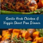 Garlic Herb Chicken with Roasted Sweet Potato & Asparagus Recipe