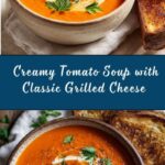 Creamy Tomato Soup with Grilled Cheese Sandwich Recipe