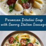 Ditalini Soup with Creamy Parmesan and Italian Sausage Recipe