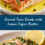 Seared Tuna Steaks with Lemon, Caper & Parsley Butter Recipe