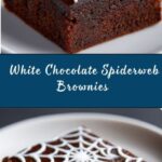 White Chocolate Spiderweb Brownies Recipe
