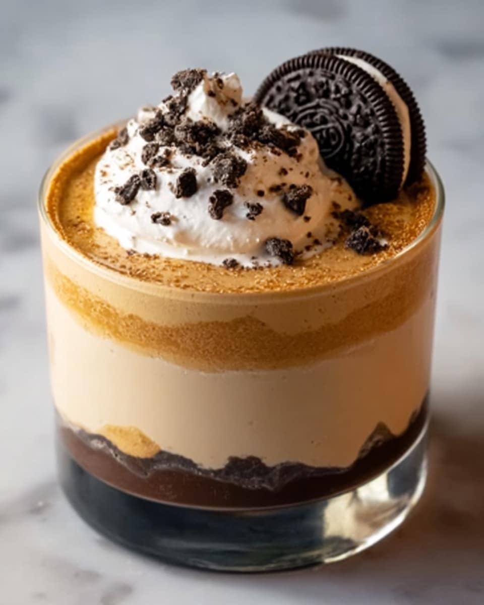 Creamy Espresso Mocha Mocktail with Oreo Crunch Recipe - Recipe Image