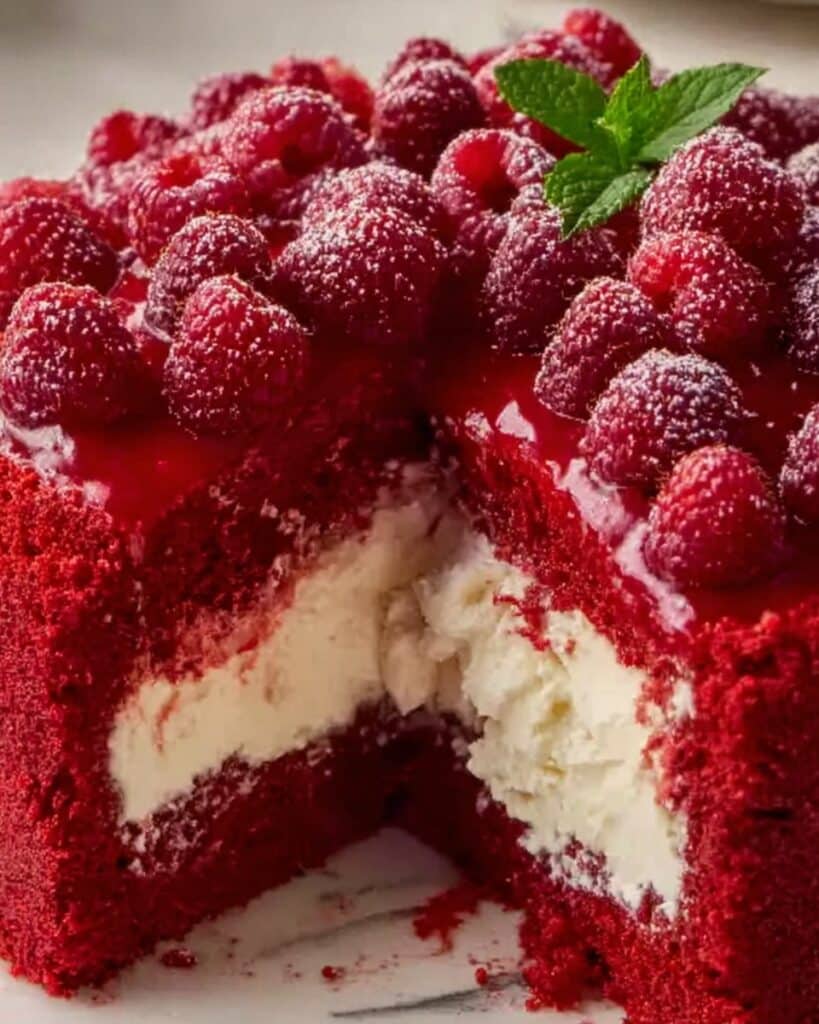 Raspberry Zinger Poke Cake Recipe