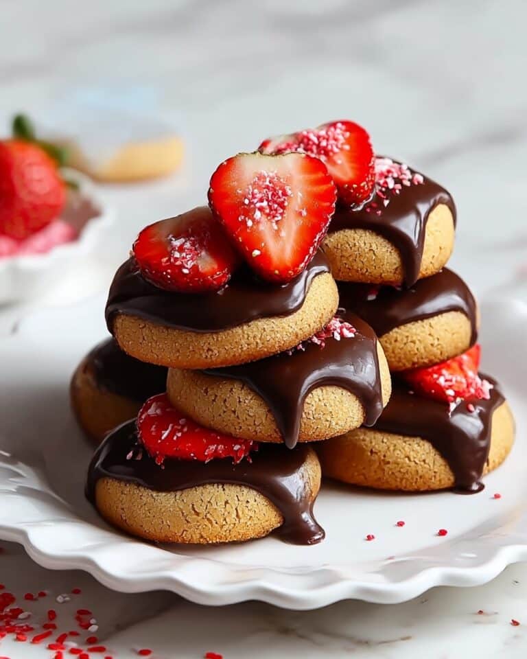 Chocolate Dipped Strawberry Cookies Recipe
