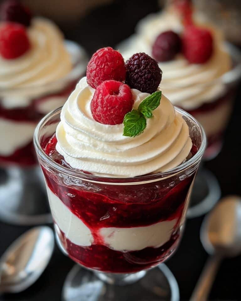 White Chocolate Cheesecake Mousse with Raspberry Compote Recipe