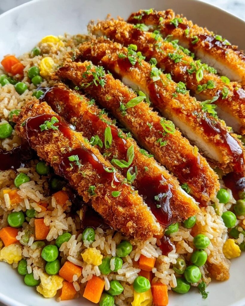 Crispy Saucy Chicken with Vegetable Fried Rice Recipe