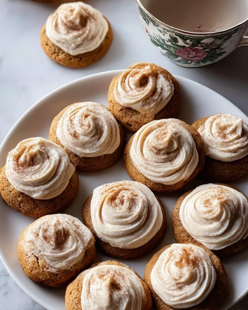 Soft Pumpkin Cookies with Cinnamon Frosting Recipe
