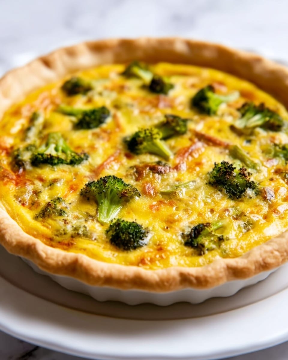 Broccoli Cheddar Quiche Recipe - Recipe Image