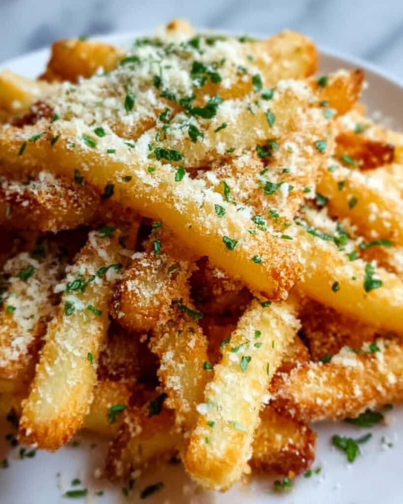Crispy Baked Parmesan Garlic Fries Recipe