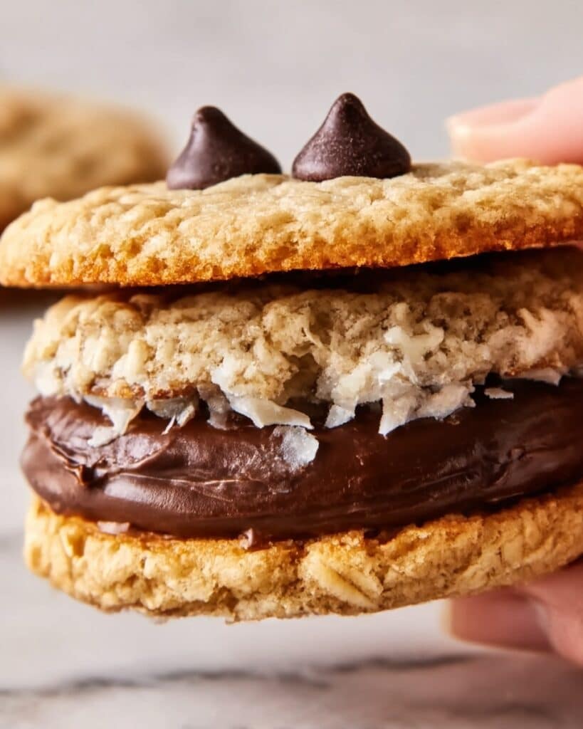 Chocolate Chip Coconut Sandwich Cookies Recipe
