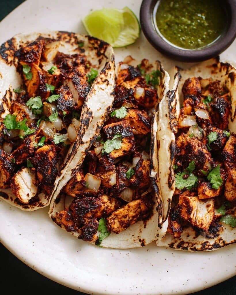 Chile–Marinated Grilled Chicken Tacos Recipe
