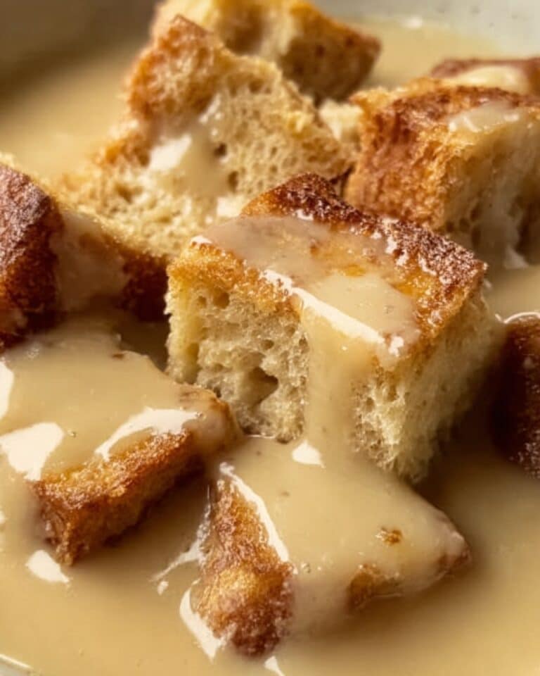 Grandma’s Old-Fashioned Bread Pudding with Vanilla Sauce Recipe