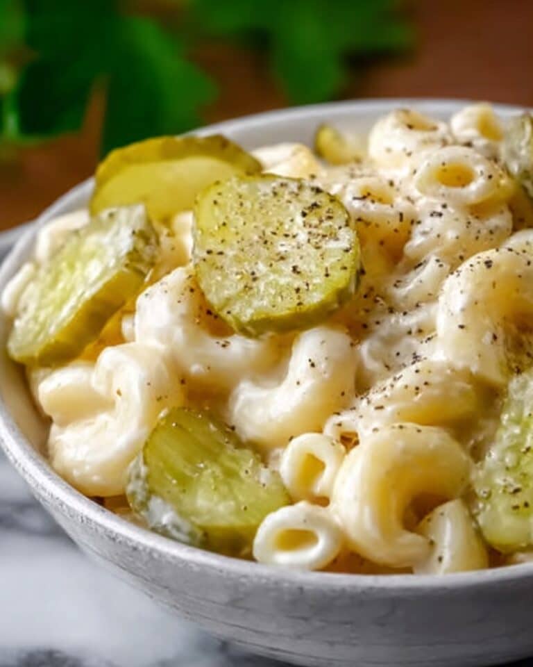 Classic Dill Pickle Macaroni Salad Recipe