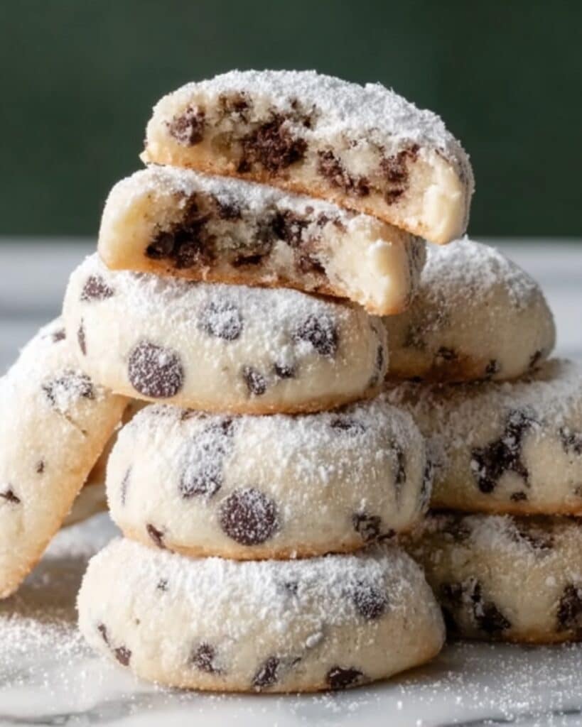 Peanut Butter Chocolate Chip Snowball Cookies Recipe