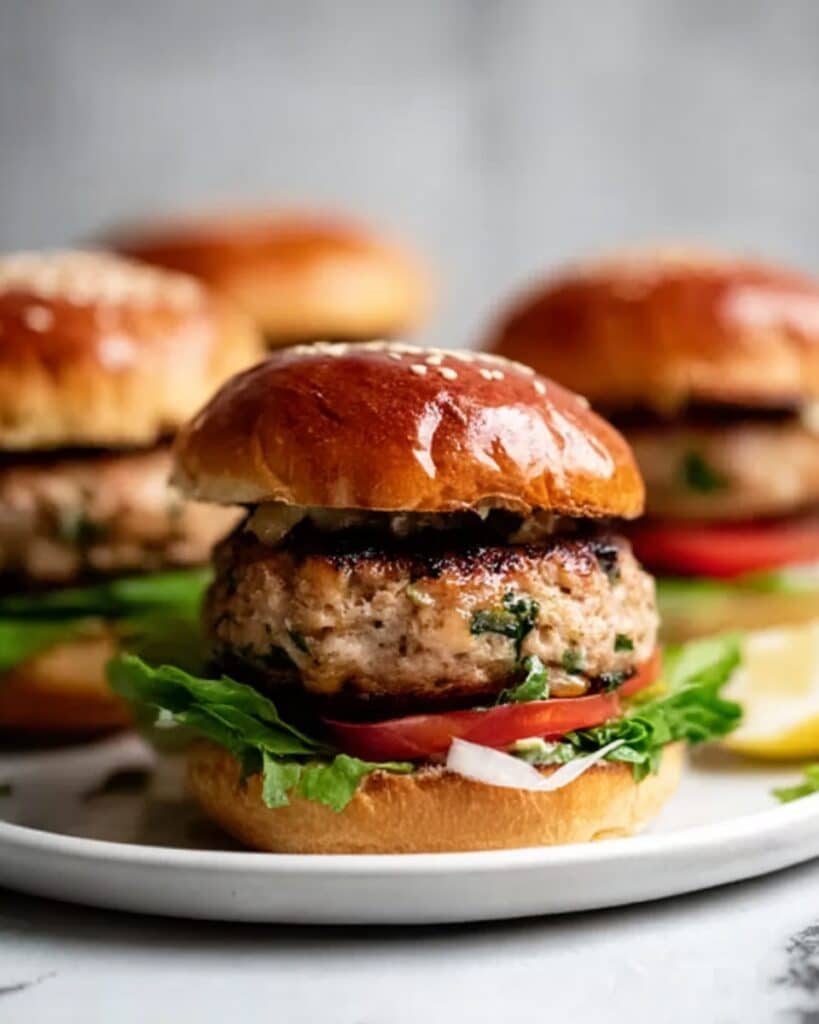 Turkey Burgers with Parmesan and Herbs Recipe