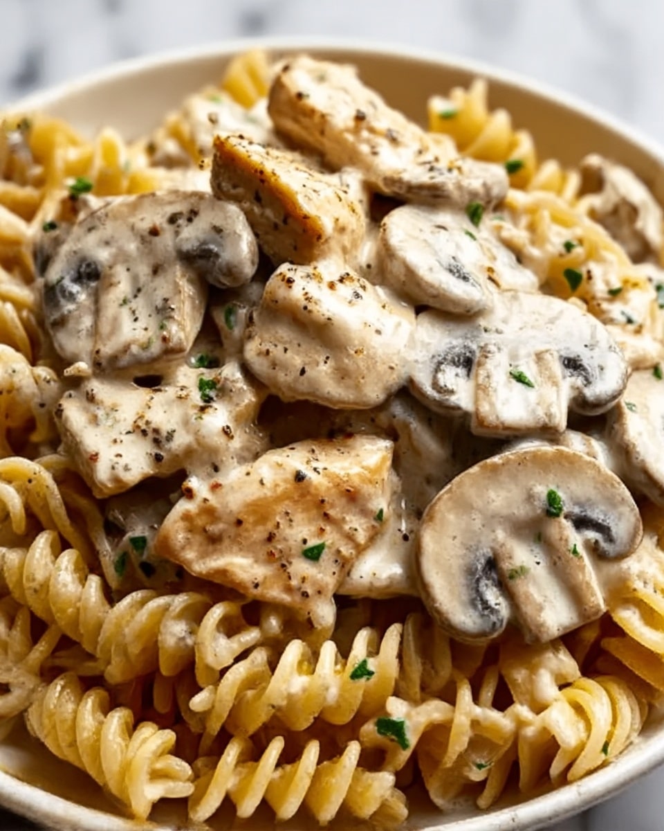 Chicken and Mushroom Pasta in Creamy Sauce Recipe