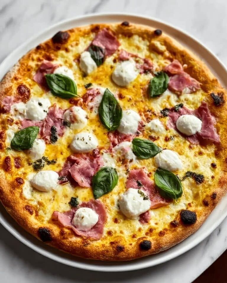 White Pizza with Prosciutto & Hot Honey Recipe