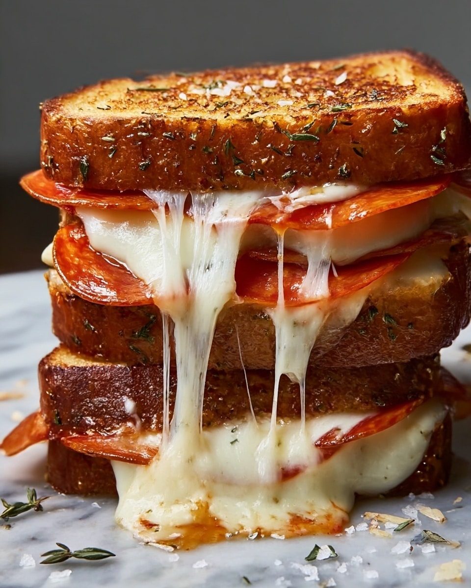 Pizza Grilled Cheese Sandwich Recipe - Recipe Image