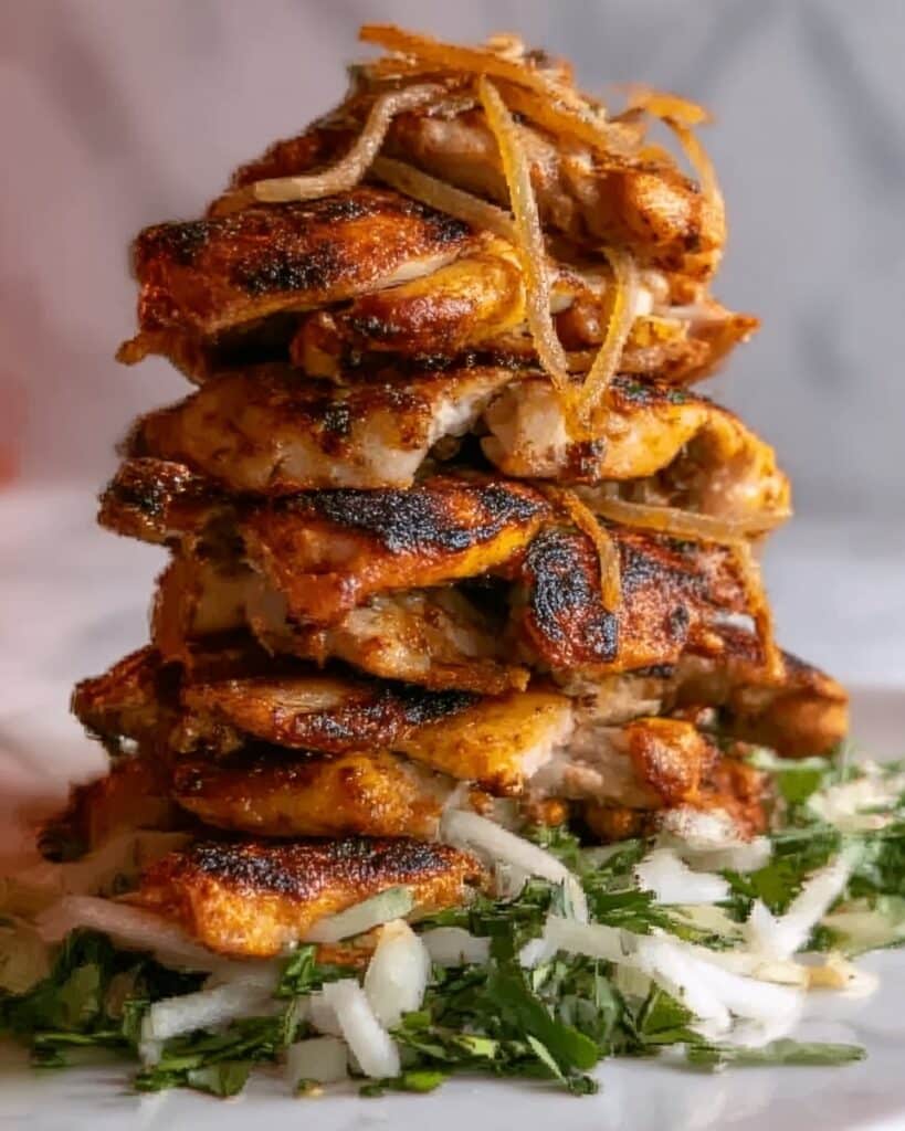 Chicken Shawarma Tower Baked in the Oven Recipe
