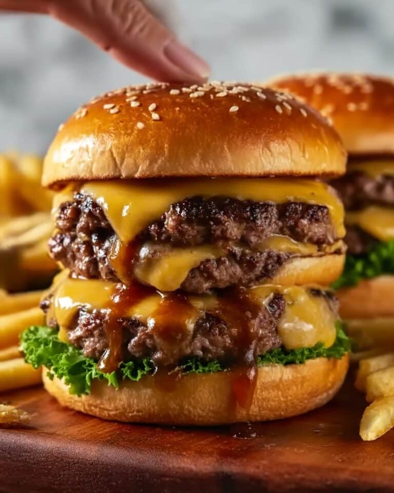 Teriyaki Parmesan Burgers with American Cheese Recipe